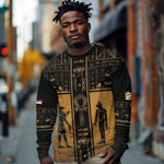 Personalized Egypt Long Sleeve Shirt Ancient Ankh Luxury - African Pride