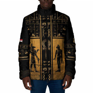 Personalized Egypt Padded Jacket Ancient Ankh Luxury - African Pride