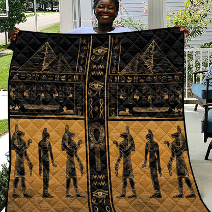 Egypt Quilt Ancient Ankh Luxury - African Pride