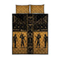 Egypt Quilt Bed Set Ancient Ankh Luxury - African Pride