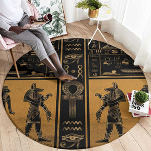 Egypt Round Carpet Ancient Ankh Luxury - African Pride