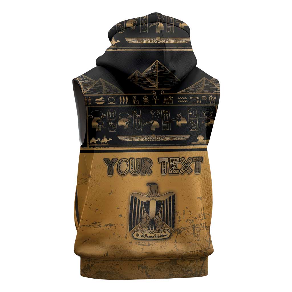 Personalized Egypt Sleeveless Hoodie Ancient Ankh Luxury - African Pride