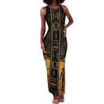 Personalized Egypt Tank Maxi Dress Ancient Ankh Luxury - African Pride