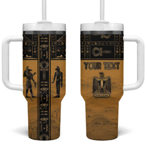 Personalized Egypt Tumbler With Handle Ancient Ankh Luxury - African Pride