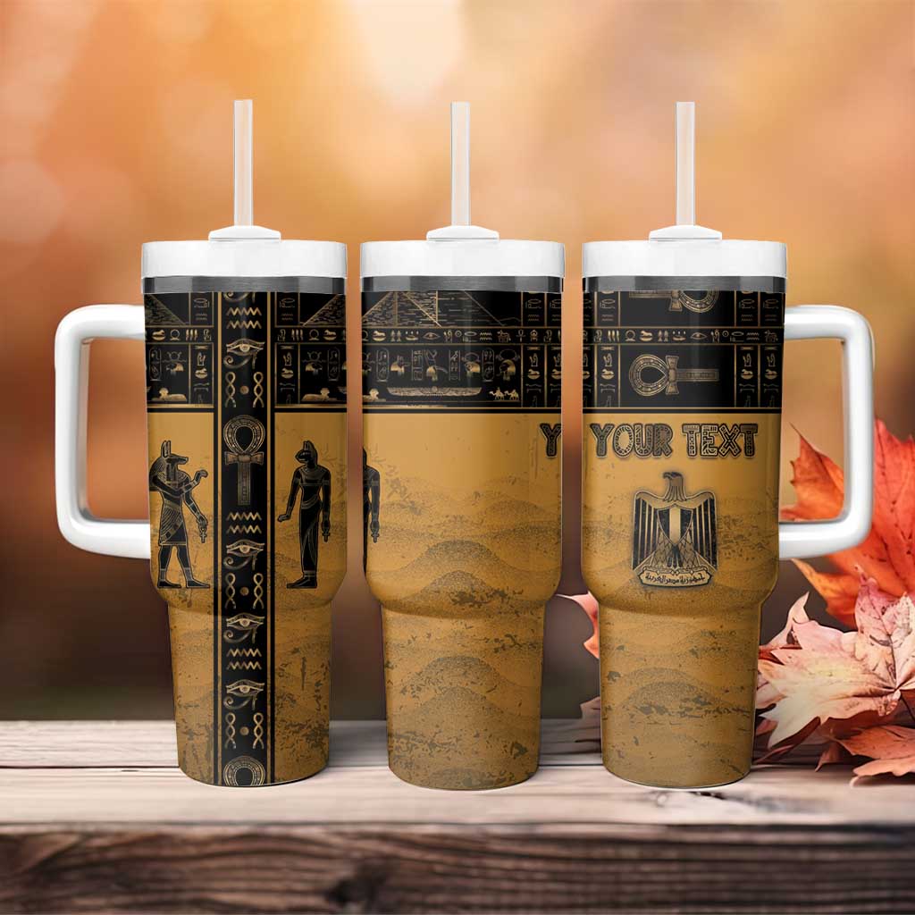 Personalized Egypt Tumbler With Handle Ancient Ankh Luxury - African Pride
