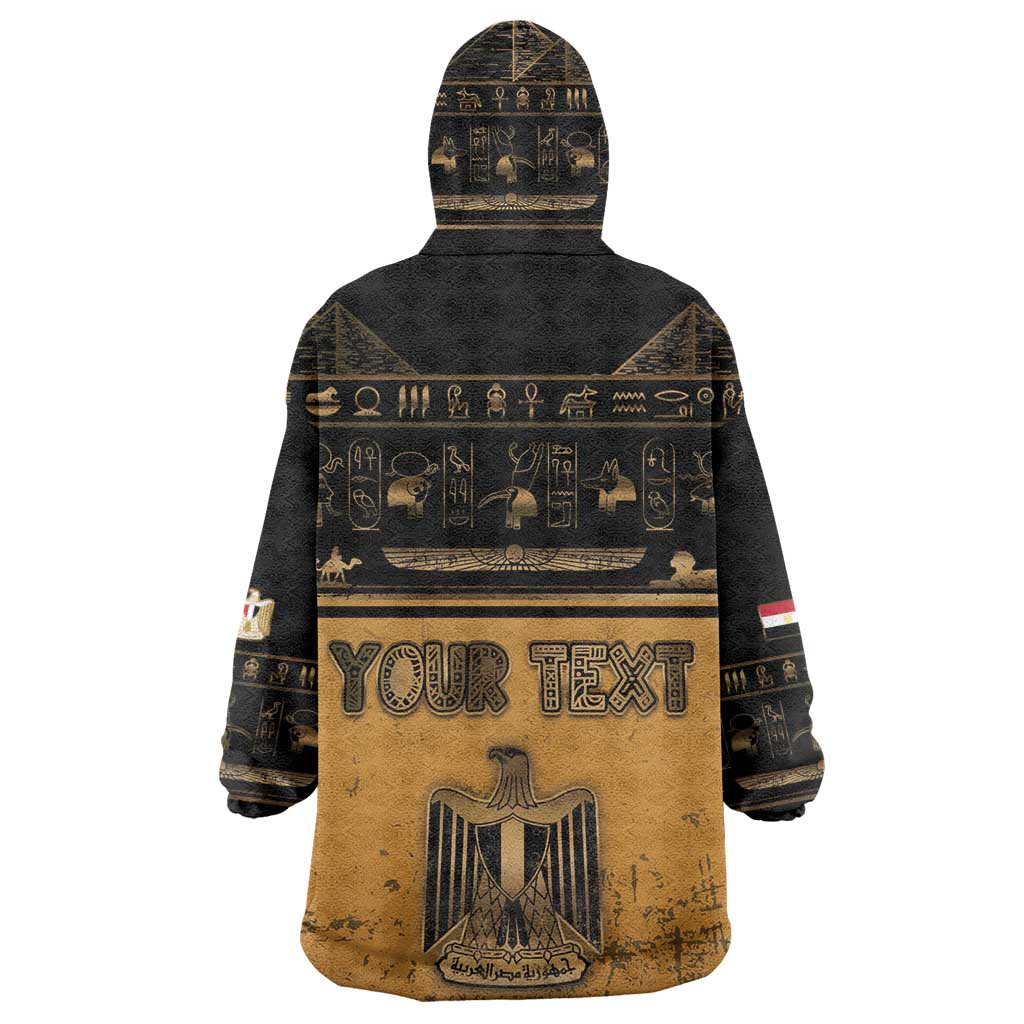 Personalized Egypt Wearable Blanket Hoodie Ancient Ankh Luxury - African Pride