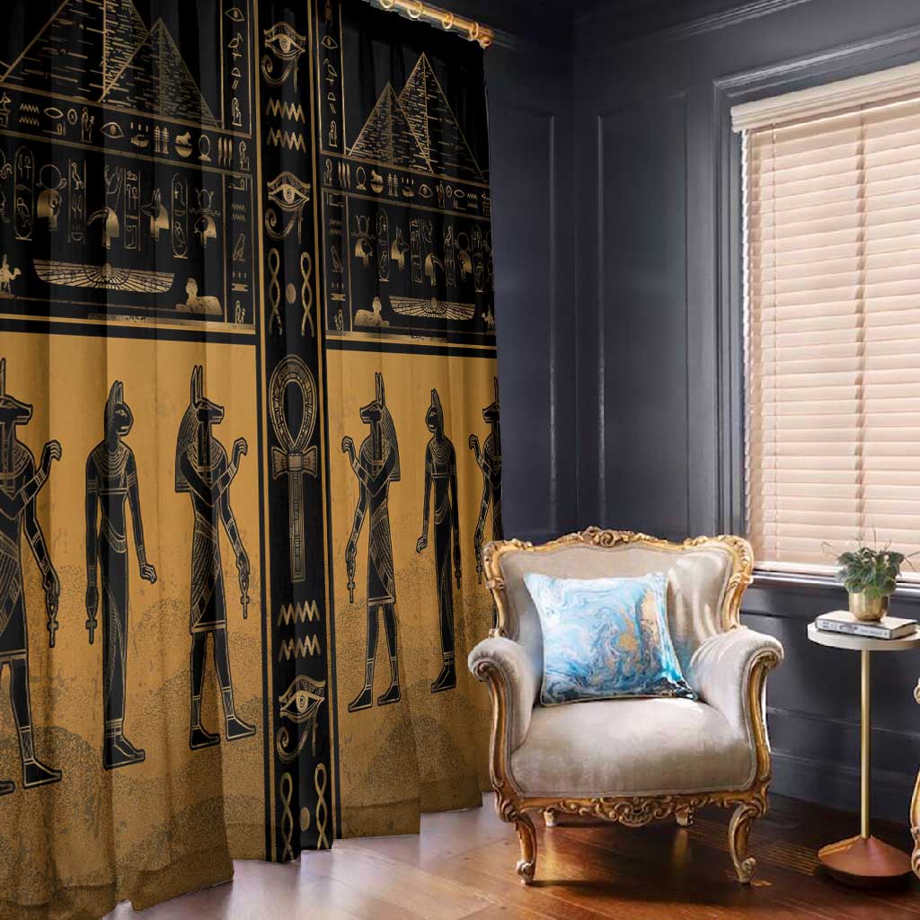 Egypt Window Curtain Ancient Ankh Luxury - African Pride