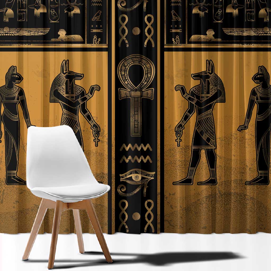Egypt Window Curtain Ancient Ankh Luxury - African Pride
