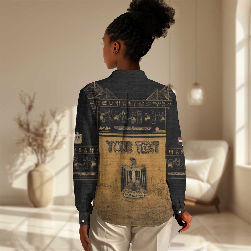 Personalized Egypt Women Casual Shirt Ancient Ankh Luxury - African Pride