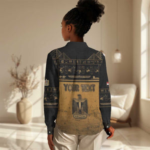 Personalized Egypt Women Casual Shirt Ancient Ankh Luxury - African Pride