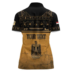 Personalized Egypt Women Polo Shirt Ancient Ankh Luxury - African Pride