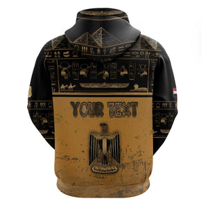Personalized Egypt Zip Hoodie Ancient Ankh Luxury - African Pride