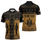 Personalized Egypt Zipper Polo Shirt Ancient Ankh Luxury - African Pride