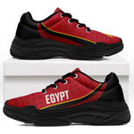 Egypt 2026 Football Chunky Sneakers Go Pharaohs Egyptian Pattern Curve Stylized - African Pride