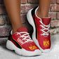Egypt 2026 Football Chunky Sneakers Go Pharaohs Egyptian Pattern Curve Stylized - African Pride