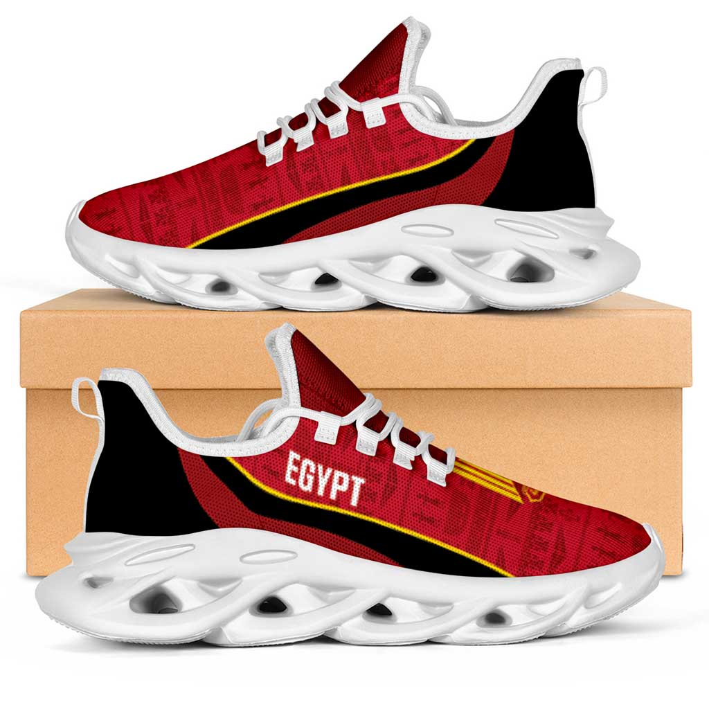 Egypt 2026 Football Clunky Sneakers Go Pharaohs Egyptian Pattern Curve Stylized - African Pride