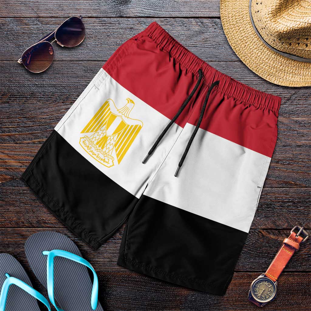 Egypt Shorts for Men National Flag Colors - African Pride