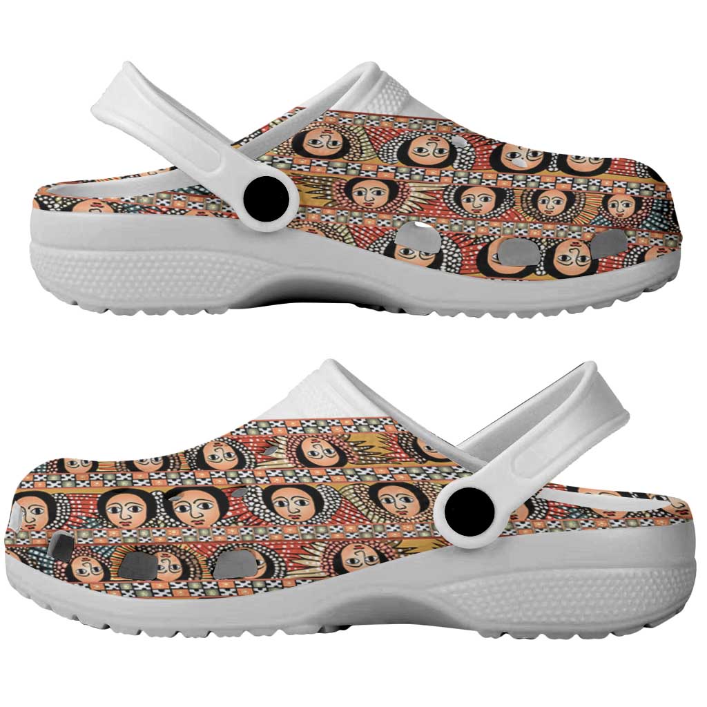 Ethiopia Angels Tilet Cross Clogs Shoes - African Pride