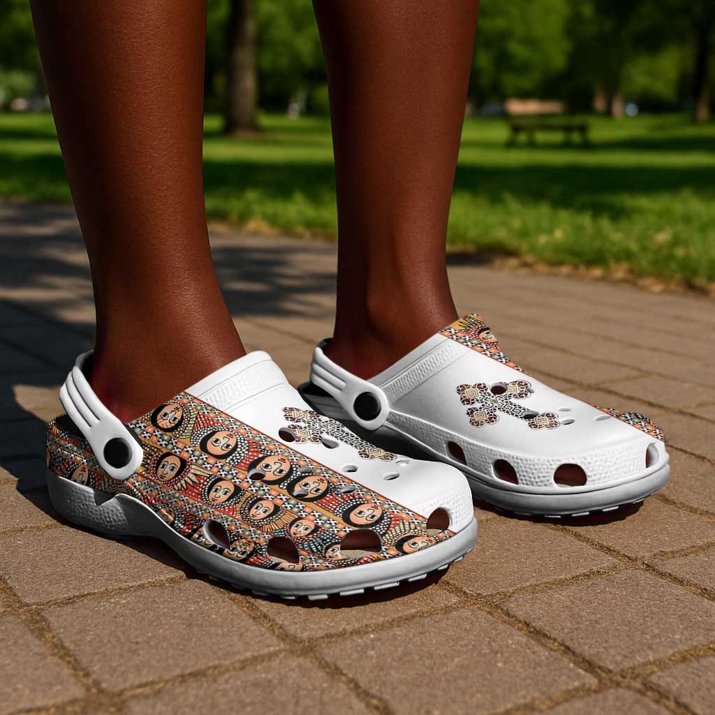 Ethiopia Angels Tilet Cross Clogs Shoes - African Pride