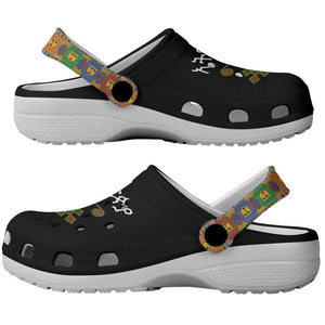 Ethiopia Saba Kemis Habesha Style Clogs Shoes Black Color - African Pride
