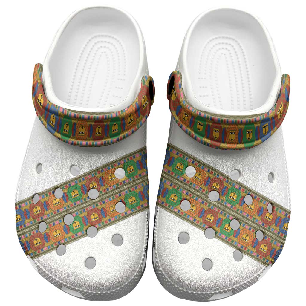 Ethiopia Saba Kemis Sash Style Clogs Shoes - African Pride
