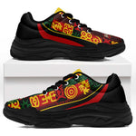 Ghana 2026 Football Chunky Sneakers Go Black Stars Adinkra Curve Stylized - African Pride