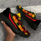 Ghana 2026 Football Chunky Sneakers Go Black Stars Adinkra Curve Stylized - African Pride