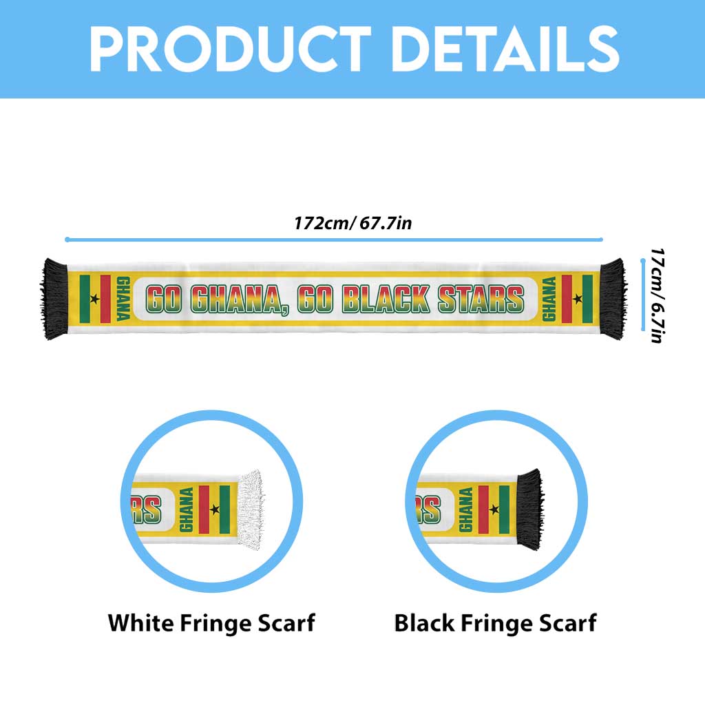 Ghana 2026 Football Personalized Soccer Scarf Go Black Stars
