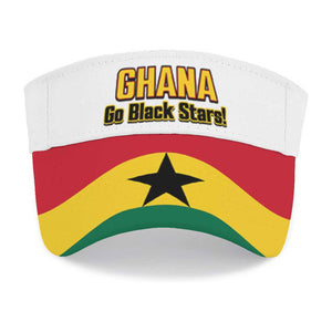 Ghana 2026 Football Sun Visor Cap Go Black Stars