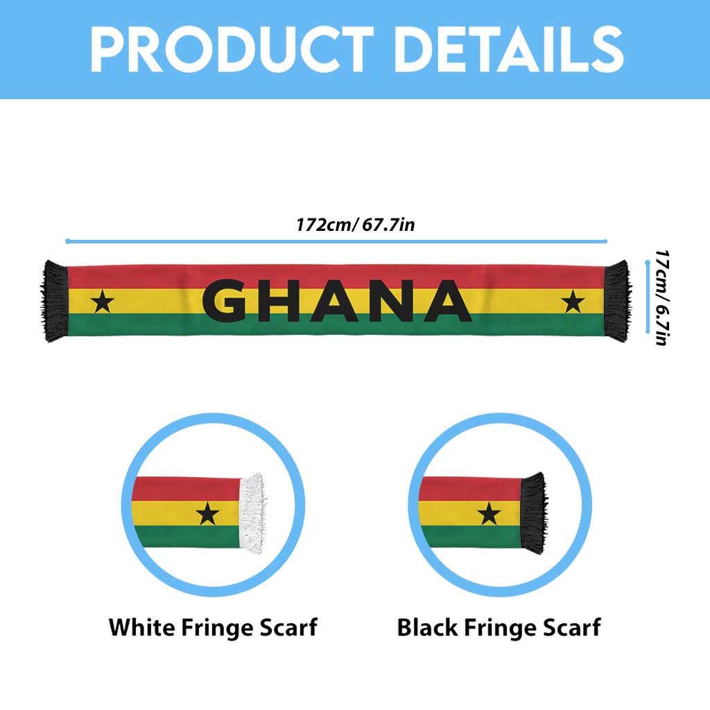 Ghana Football 2026 Soccer Scarf Flag Style
