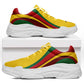 Ghana Football Chunky Sneakers Flag-Inspired Curve Style