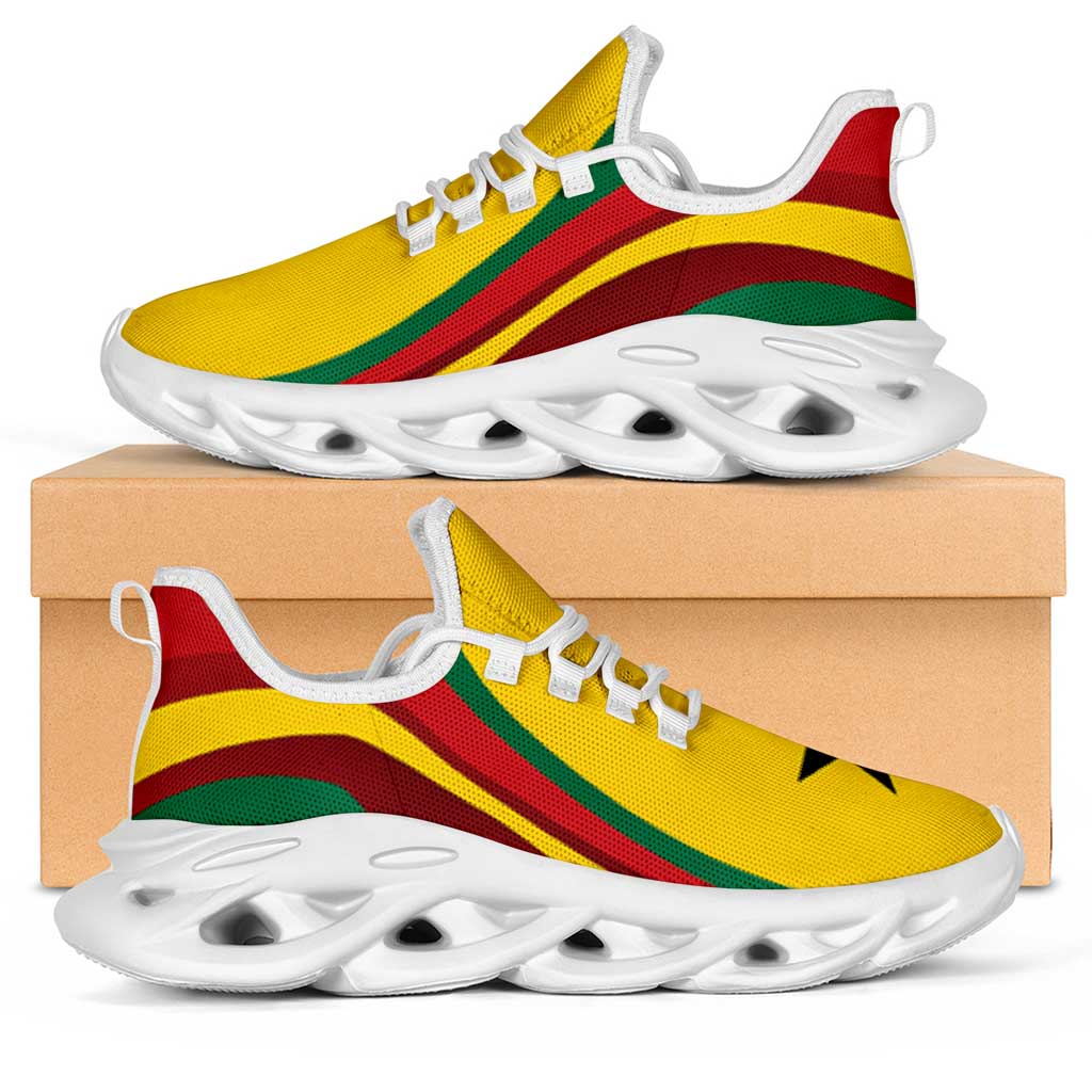 Ghana Football Clunky Sneakers Flag-Inspired Curve Style