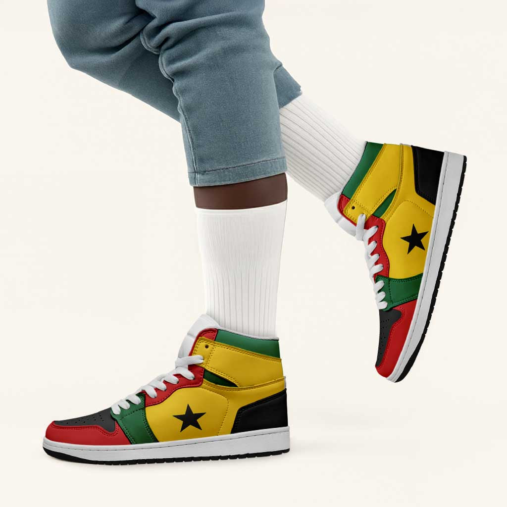 Ghana High Sneakers AJ1 Classic National Flag Style - African Pride