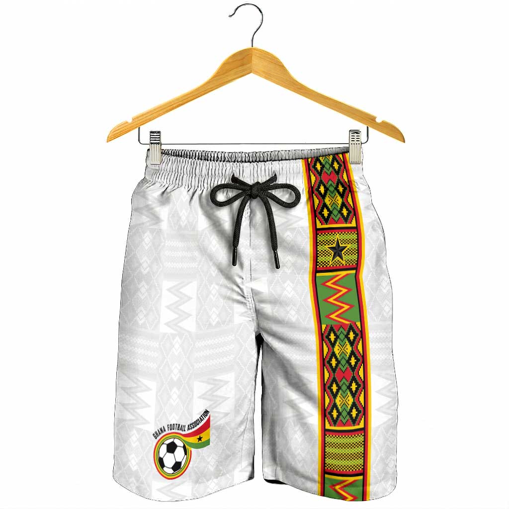 Ghana National Football Shorts for Men Kente Motifs Sporty Style - African Pride
