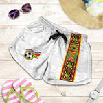 Ghana National Football Shorts for Women Kente Motifs Sporty Style - African Pride