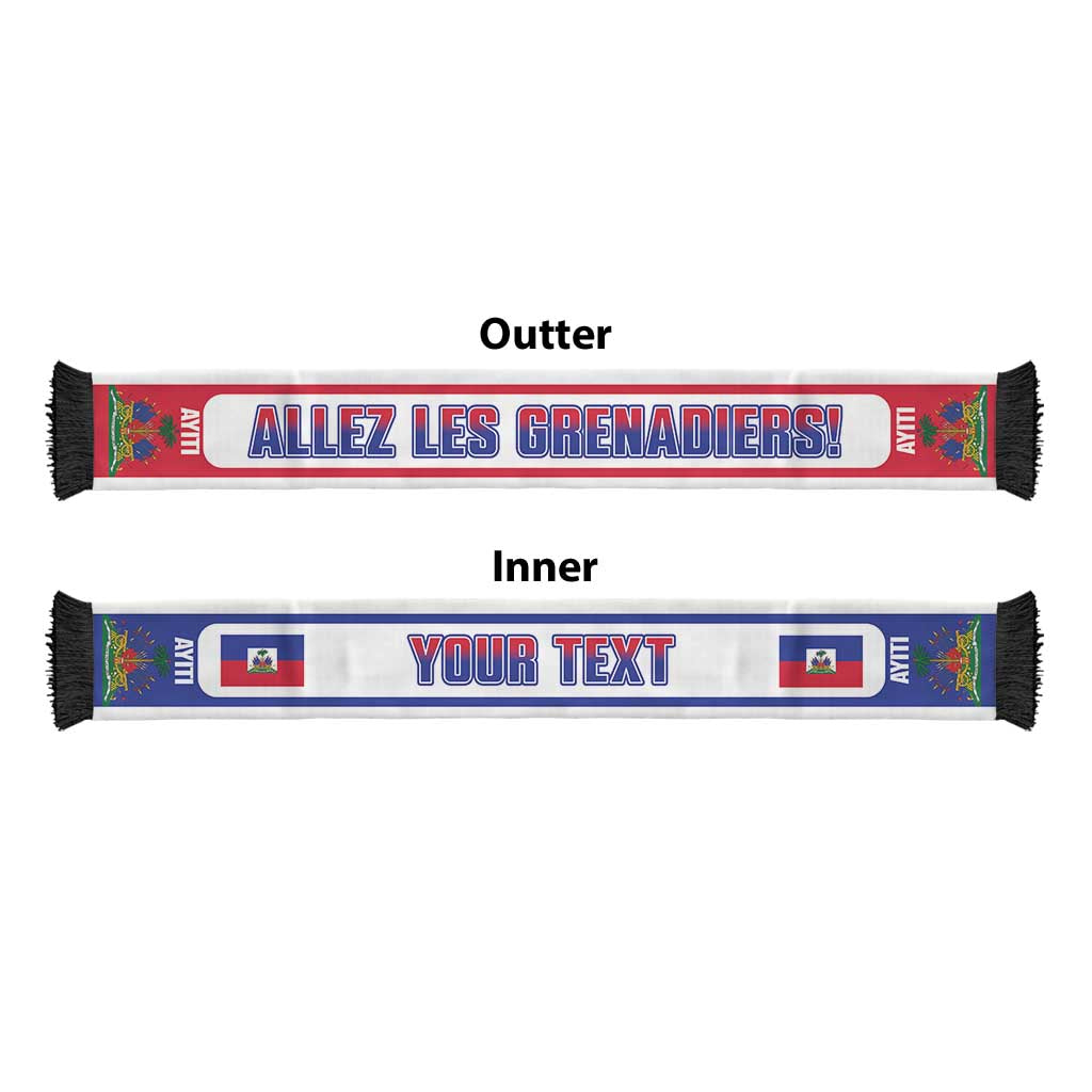 Haiti 2026 Football Personalized Soccer Scarf Ayiti Allez Les Grenadiers