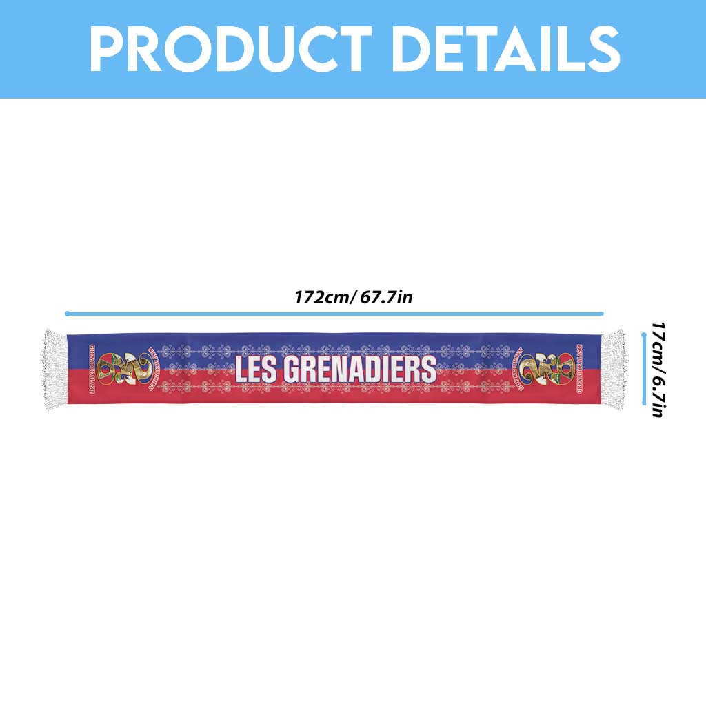 Haiti 2026 Football Soccer Scarf Allez Les Grenadiers Veve Vodou
