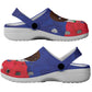 Haiti Flag Day Clogs Shoes Haitian Women Proud Flag Wave Style