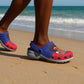 Haiti Flag Day Clogs Shoes Haitian Women Proud Flag Wave Style