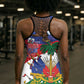 Haiti Flag Day Hollow Tank Top Haitian Blood American Heart Eagle With Flag