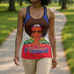 Haiti Flag Day Hollow Tank Top Haitian Women Proud Flag Wave Style