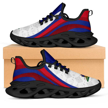 Haiti Football Clunky Sneakers Flag-Inspired Curve Style