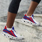 Haiti Football Clunky Sneakers Flag-Inspired Curve Style