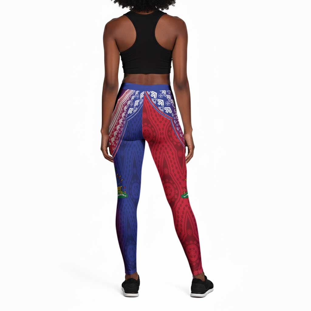 Haiti Leggings Ayiti Neg Maron With Dashiki Royal - African Pride