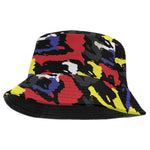 Haiti Map Camouflage Colorful Bucket Hat - African Pride