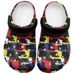 Haiti Map Camouflage Colorful Clogs Shoes - African Pride
