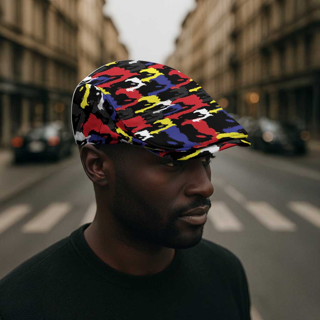 Haiti Map Camouflage Colorful Jeff Hat - African Pride