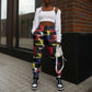 Haiti Map Camouflage Colorful Jogger Pants - African Pride
