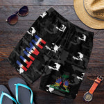 Haiti Map Camouflage Shorts for Men Unique Style - African Pride