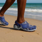 Indigo Diamond African Ankara Pattern Clogs Shoes